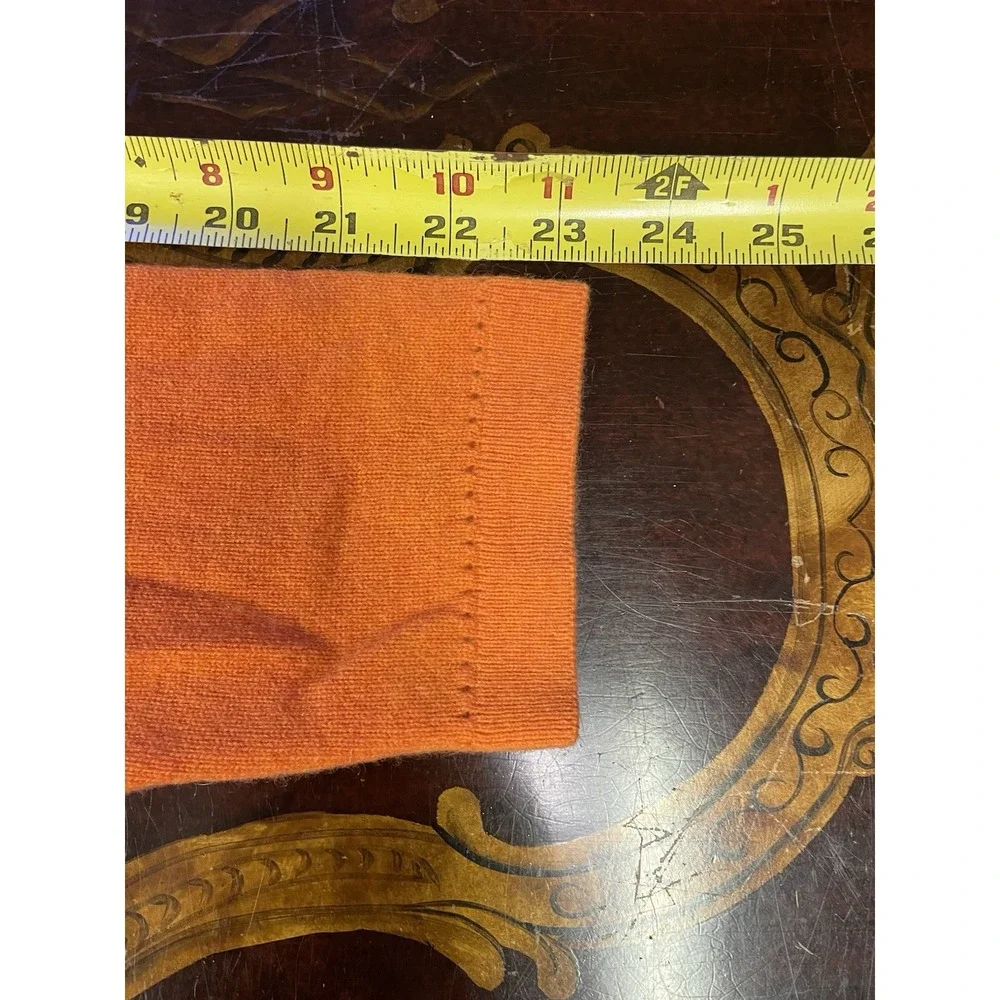 Claudia Nichole Cashmere Orange Cashmere Longsleeve Sweater Swiftie Cozy‎ L NEW - Picture 9 of 11